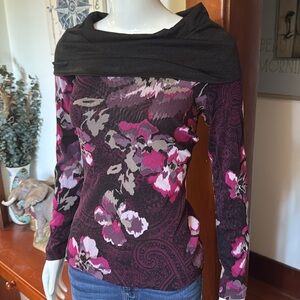 NWT northern reflections size small Floral Long Sleeve Top sheer